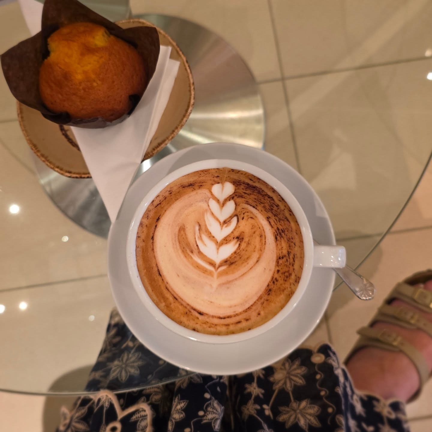 A coffee and pastry on a sea day aboard P&O Azura