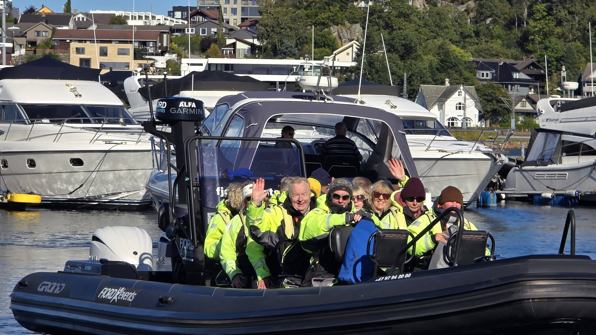 Our group ready for a RIB ride along Lysefjord